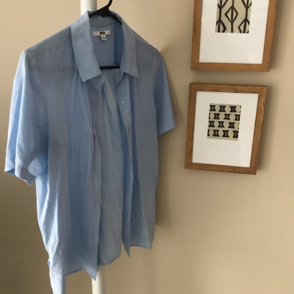Uniqlo blue blouse